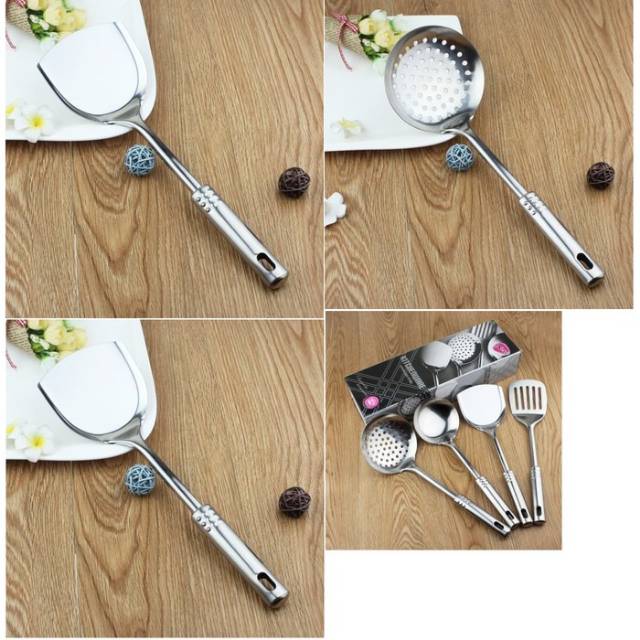 Grosir Spatula Set / Kitchen Tool / Peralatan Dapur Isi 4 WkBZES5EMykw