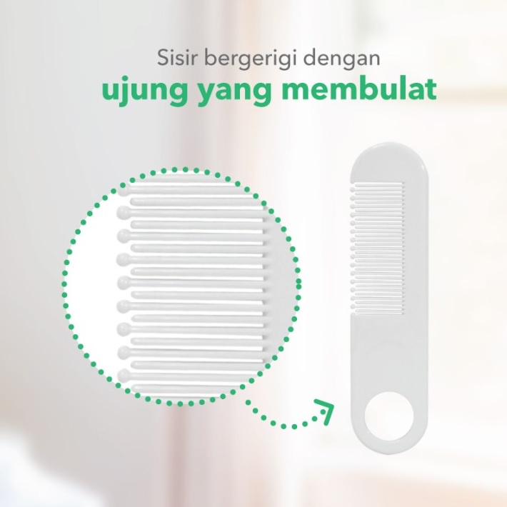 Pigeon Comb and Hair Brush Set IMPORT isi 2 Sisir Bayi WHS