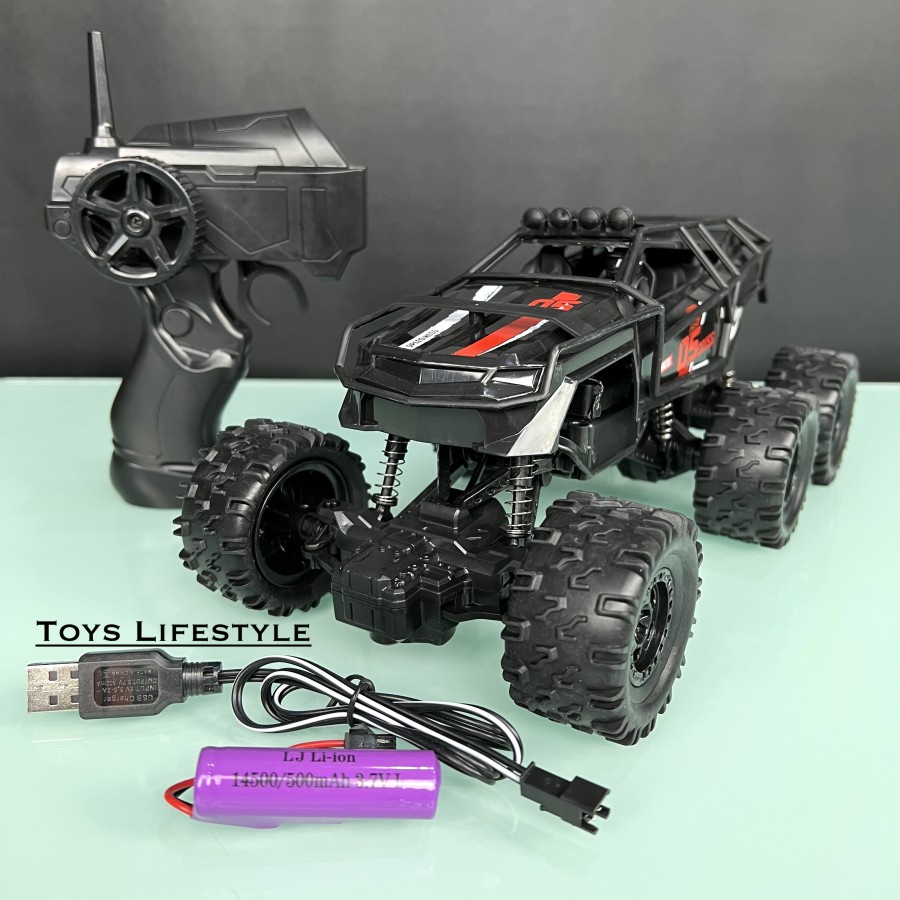 Mainan Mobil Remote Control RC Sand Monster 1:16 (Hitam, Merah, Hijau)