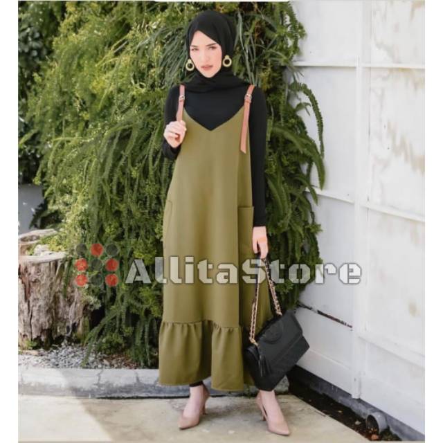 OVERALL DRESS PANJANG / DHEA MAXY OVERALL / OVERALL POLOS / BISA COD / OVERALL / OVERALL WANITA