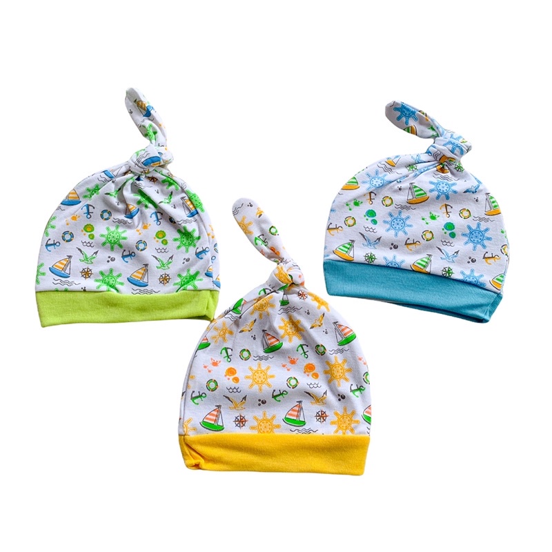 Topi Bayi Newborn Model Telinga Topi Ikat Topi Bulat Lucu