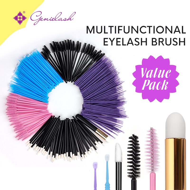 Genielash Brush Mikro Pembersih Bulu Mata Extension Sekali Pakai Multifungsi