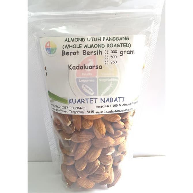 

250Gr Roasted Almond - Kacang Almond Kupas Cangkang - Panggang - Size Mentarieka_Shop