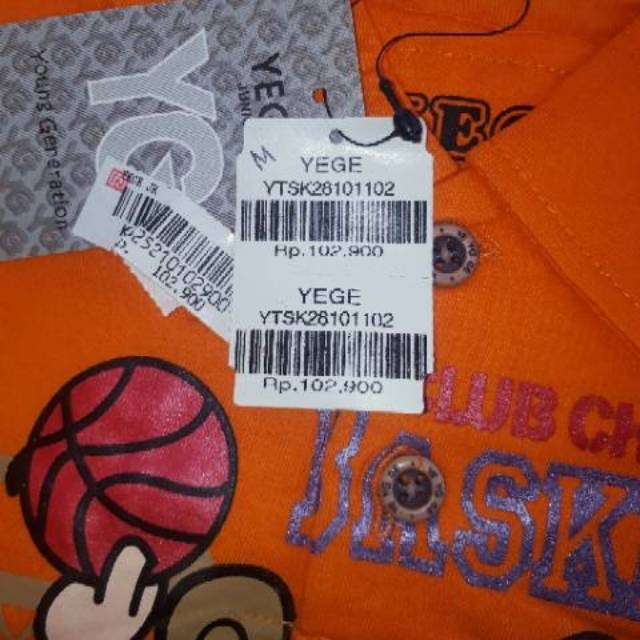 KAOS BRANDED (0-2th) ORIGINAL MERAH ORANYE