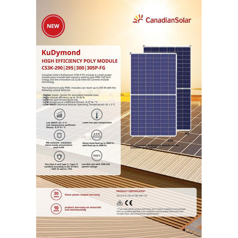 Promo Akhir Tahun Solar Panel 290Wp Canadian Solar Cs3K Kode 812