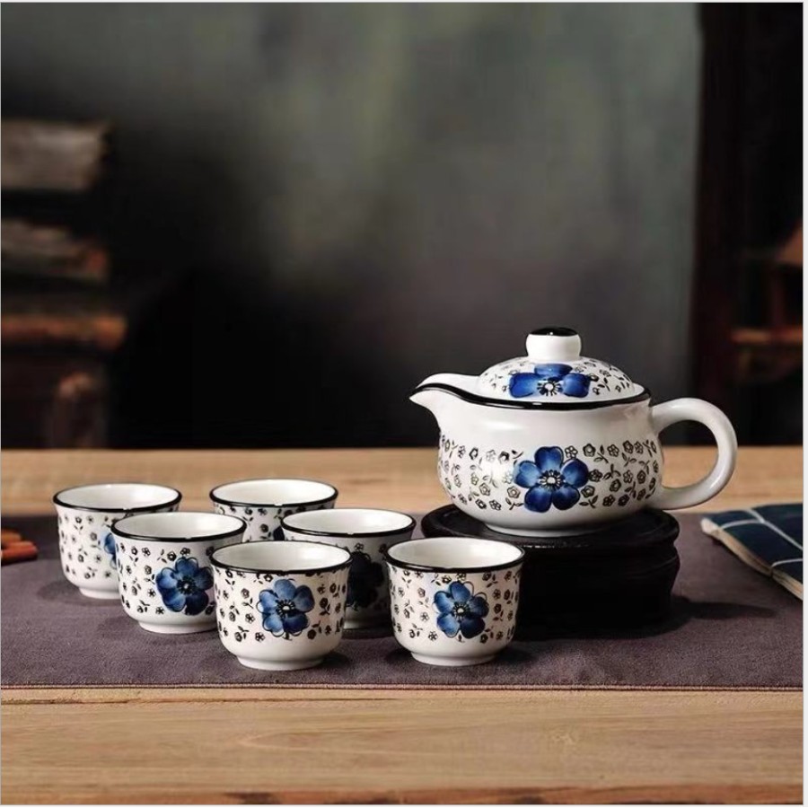 Ceramic Tea Set / Teko Cangkir Keramik Porcelain Peralatan Minum Teh