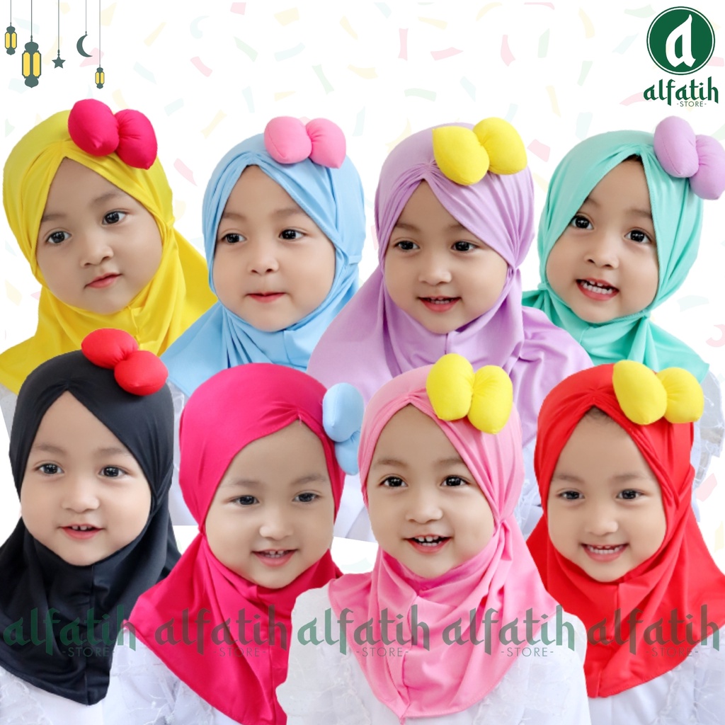 ALFATIH STORE / Jilbab Anak Lubna Kids Minie Samping / Hijab Anak Murah /HIJAB ANAK / HIJAB BAYI COD / Kerudung Anak Jilbab Hijab Anak Bayi Perempuan / pastan baby / hijab anak / Jilbab Anak bayi Usia 0-3 Tahun Bahan Jersey Premium Nyaman Di Pakai