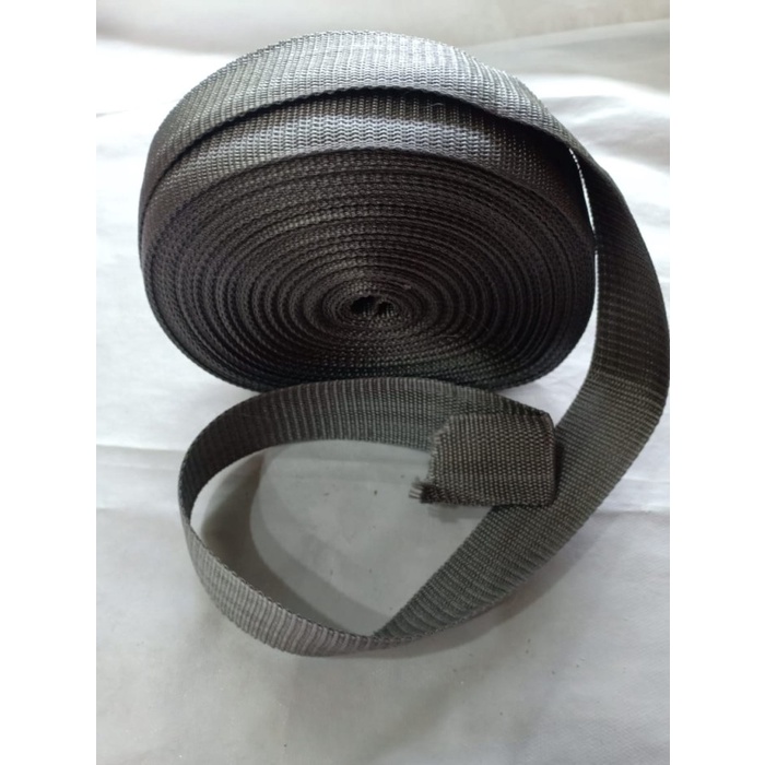 

PROMO webing abu abu / ROLL tali tas 3,8cm X 25 yard Bisban