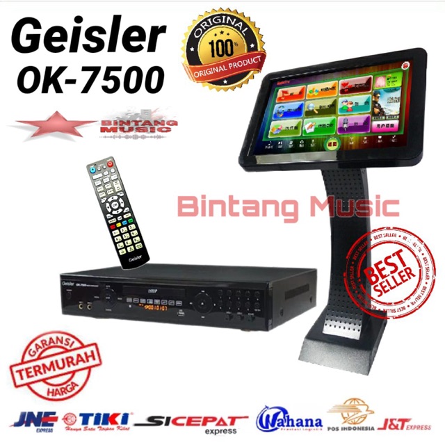 DVD PLAYER KARAOKE GEISLER OK 7500 + Layar TouchScreen 19 Inch