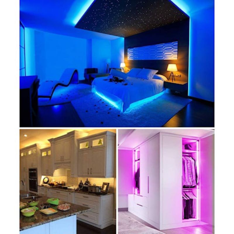 Lampu Kamar Aesthetic Dekorasi Hiasan Tempel Dinding Kamar Tidur LED Strip Lighting Aesthetic