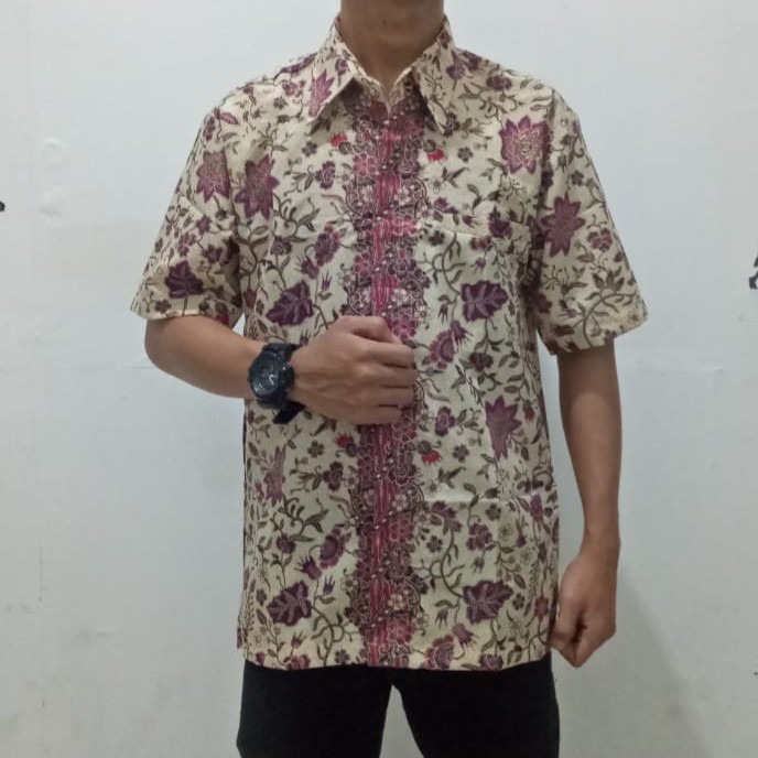 SB Collection Atasan Kemeja Ronaldo Batik Modern Lengan Pendek Pria