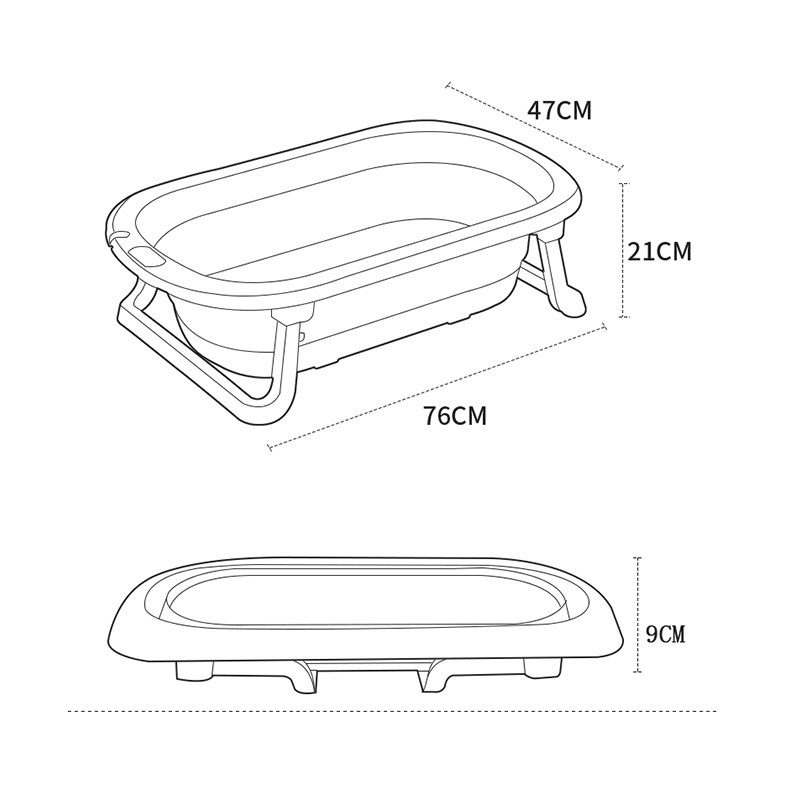 Bak Mandi Bayi Lipat / Foldable Silicone Bathtub Folding Baby Portable