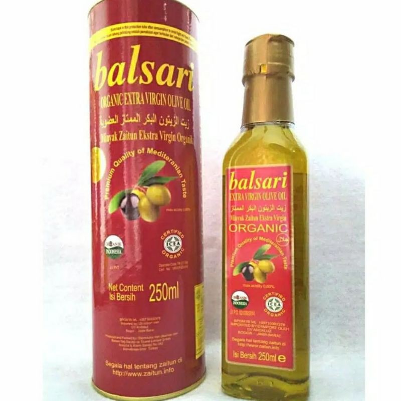

minyak zaitun organic BALSARI extra viirgin 250ml