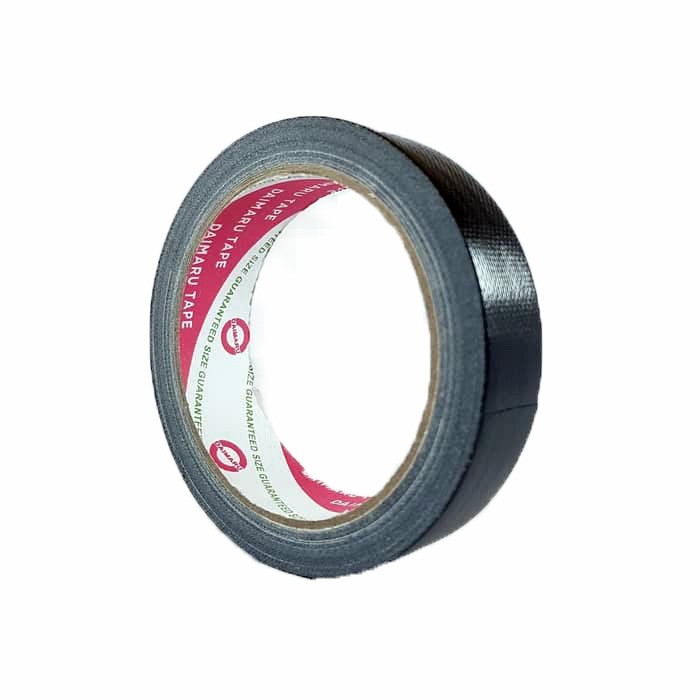 DAICHI CLOTH TAPE - LAKBAN KAIN WARNA HITAM 24 mm x 12 METER