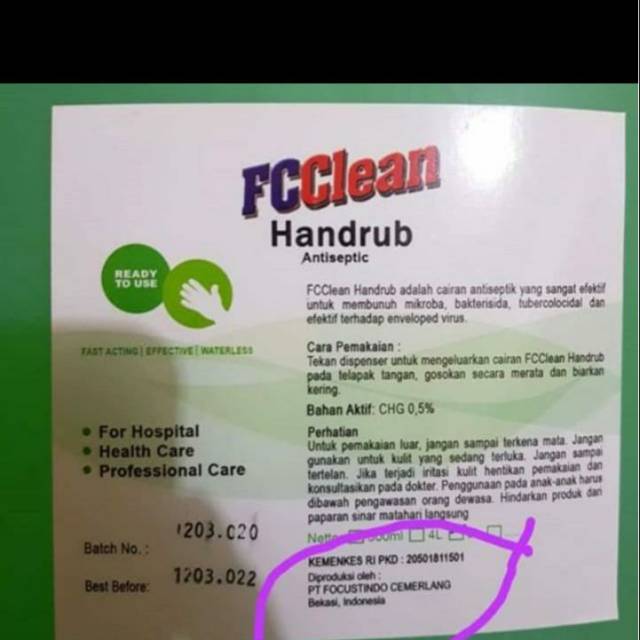 FC clean handrub