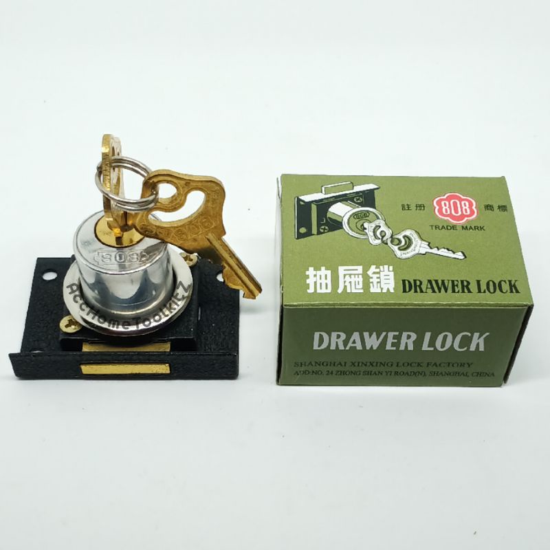 Kunci Laci Lemari ASLI Shanghai 808 Besar 22MM / Drawer Lock