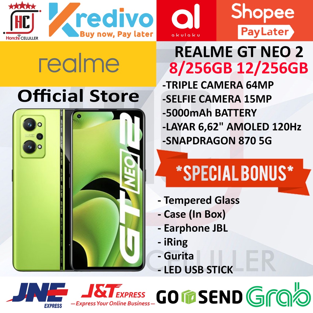 REALME GT NEO 2 12/256GB RAM 8/256GB 12GB ROM 256GB GARANSI RESMI REALME INDONESIA