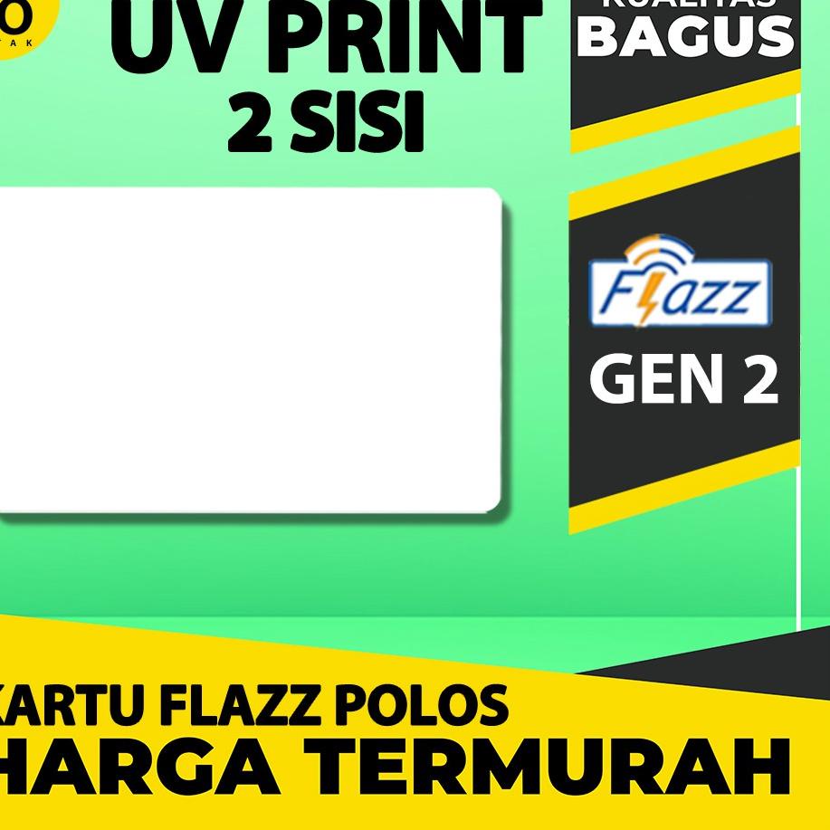 ➾ Kartu FLAZZ BCA UV PRINT TINTA PUTIH / FLAZZ POLOS GEN 2 POLOSAN - 2 SISI ⅍