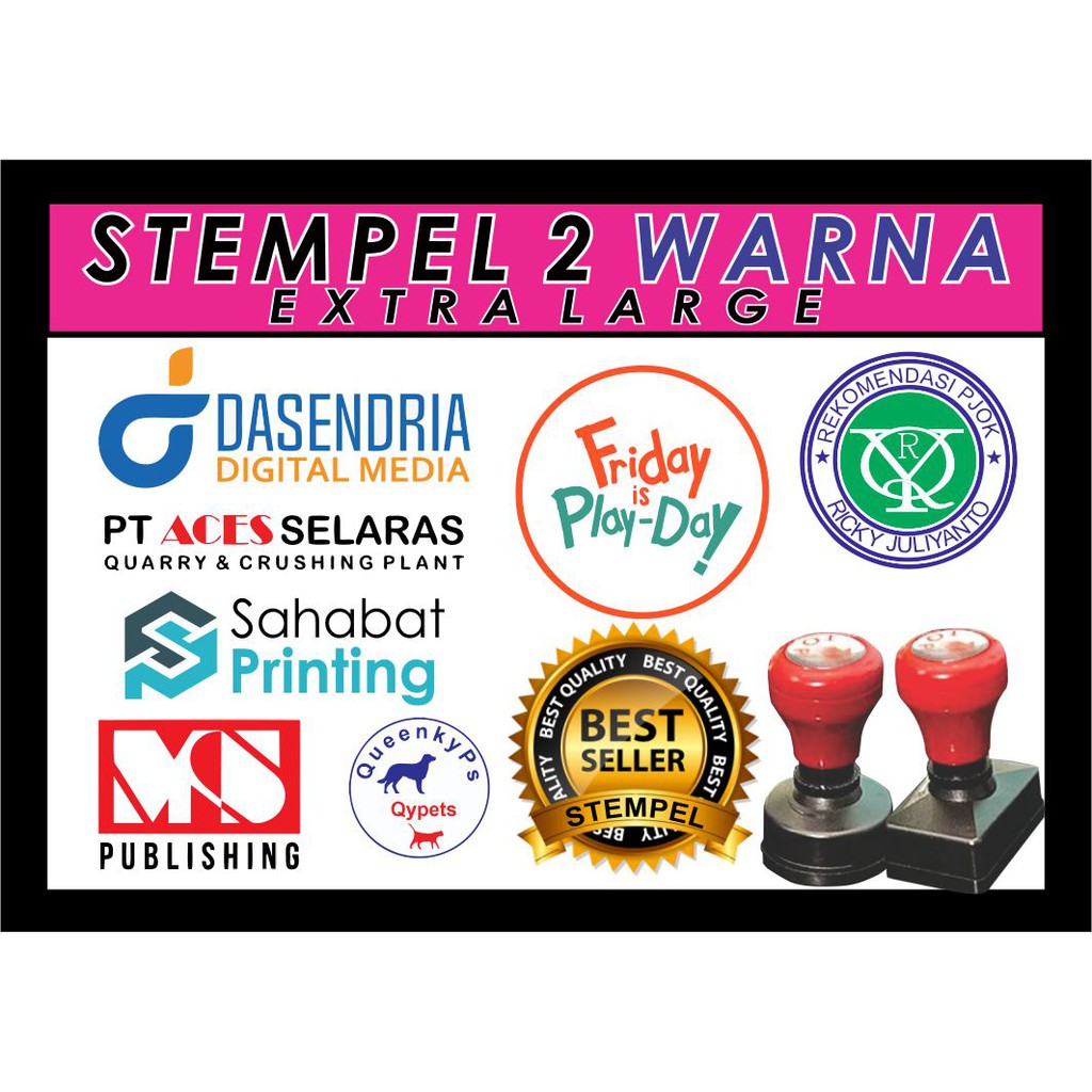 

TERMURAH Stempel 2 Warna Ukuran Extra Large SIAP CAP