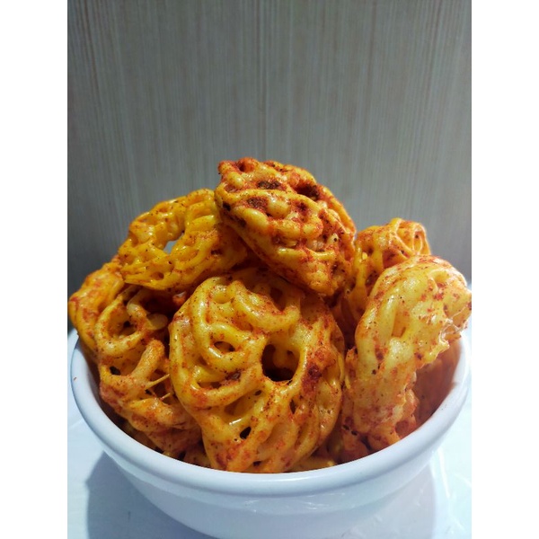 

kerupuk mawar pedas kerupuk kribo pedas