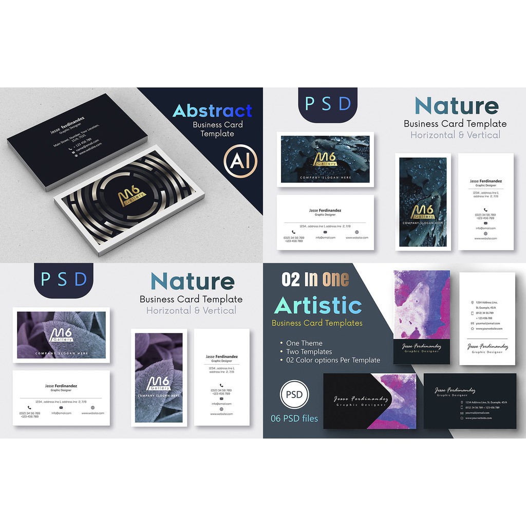 125 Business Card Mega Bundle - Adobe Photoshop &amp; Illustrator