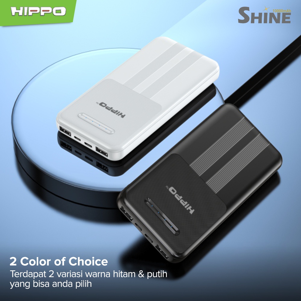 Hippo Powerbank Shine 20000mAh Smart Detect Charging original power bank