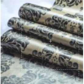 Wallpaper Sticker 5234-1 Batik segitiga Hitam Coklat / Ukuran 9mx45cm