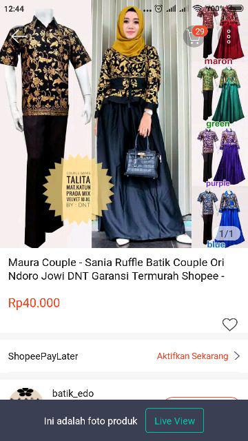 Maura Couple - Sania Ruffle Batik Couple Ori Ndoro Jowi Dnt Garansi Termurah Shopee - Talita Widuri