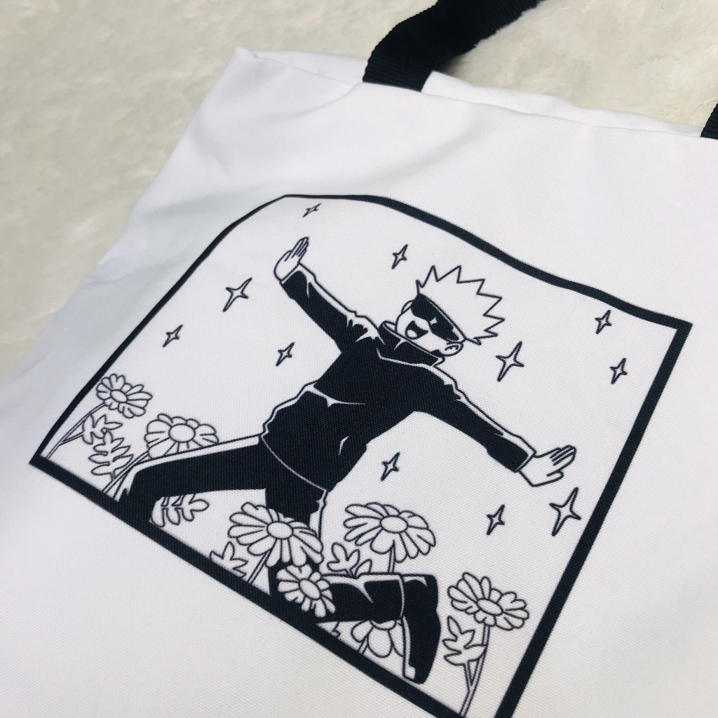 Totebag Premium Gojo Satoru White Anime Manga Jujutsu Kaisen Tas Anime