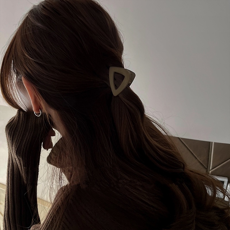 Jepit Rambut Bahan Akrilik Gaya Korea Bentuk Geometris Untuk Hiasan Kepala