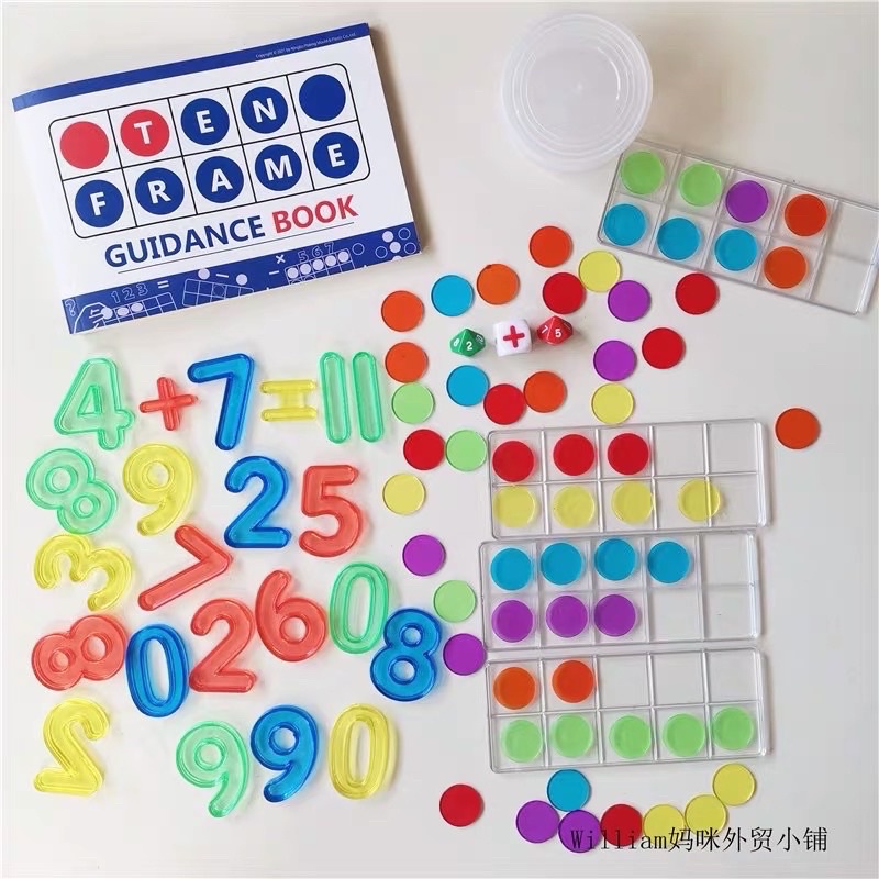 ten frames activities set transparant numbers belajar berhitung untuk anak tk early learnings