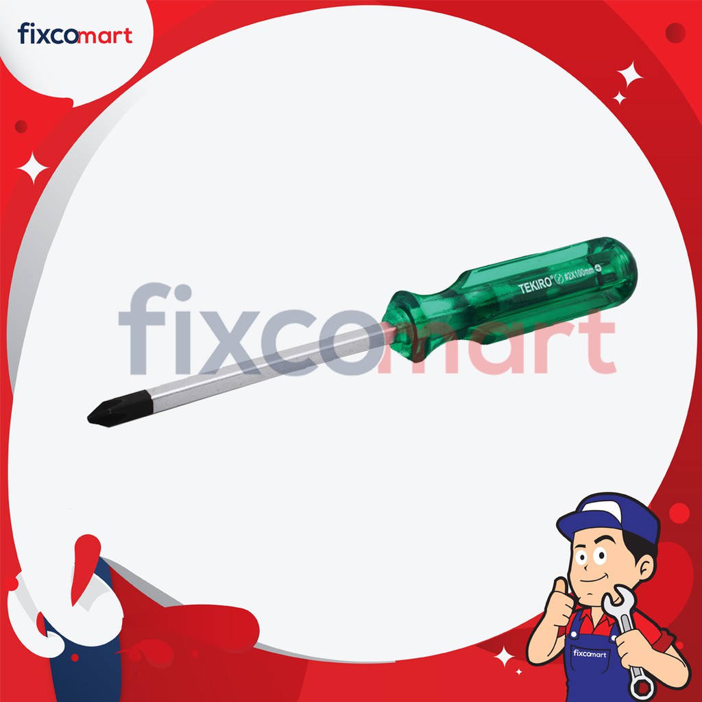 Obeng Tembus Plus (+) Dan Obeng Tembus Minus (-) Kristal / Go-Thru Screwdriver TEKIRO (Ujung Magnit)