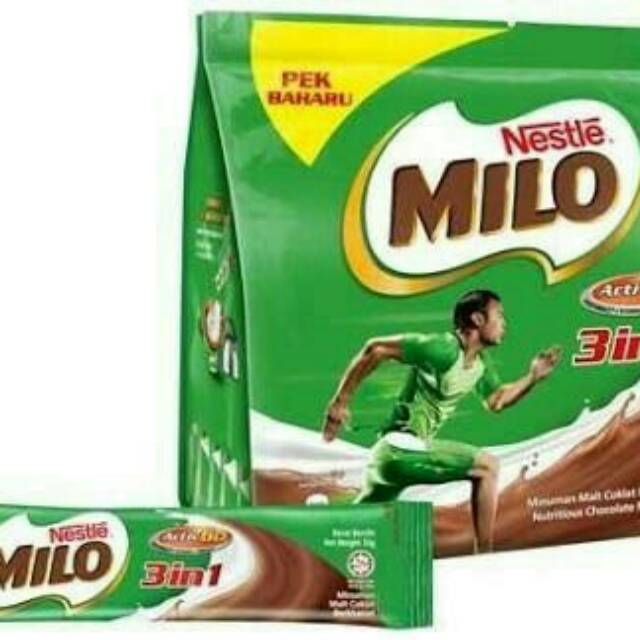 Milo 3 in 1 Malaysia isi 18 sticks