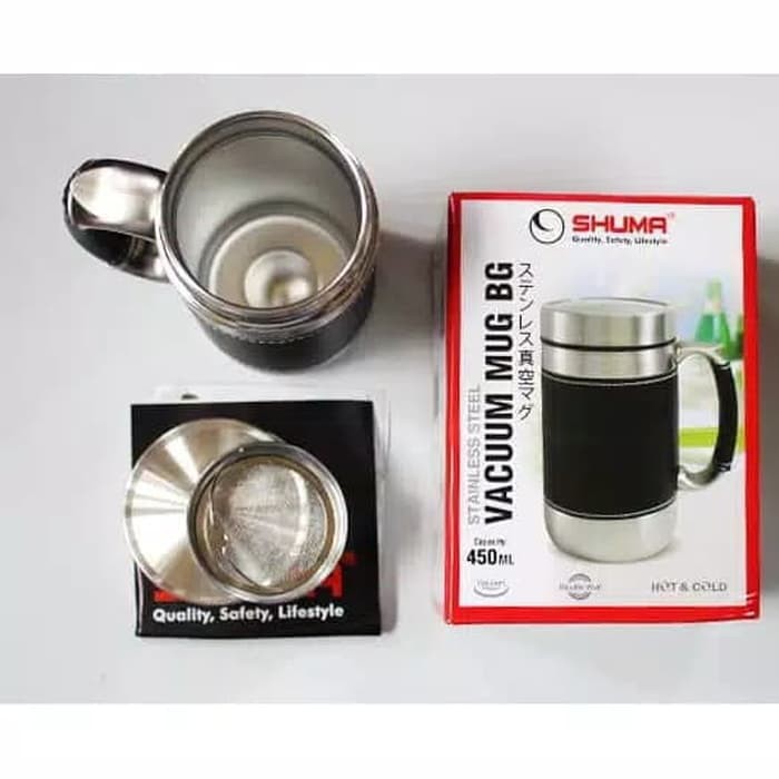 Vacuum Mug BG Stainless Steel 450 ml Hot &amp; Cold Shuma TERMURAH