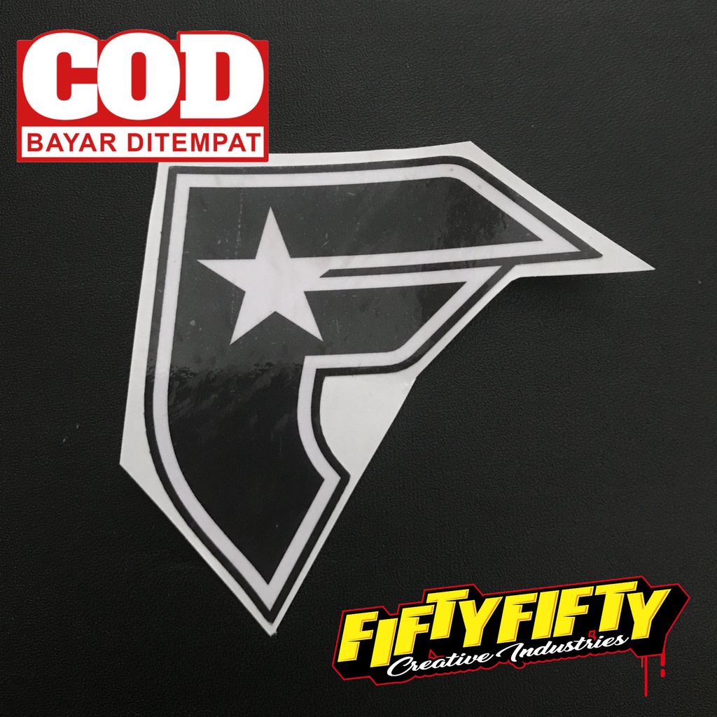 Stiker Print Cut FAMOUS LOGO Stiker Printing Laminasi Glossy Stiker Motor Mobil Helm Sudah Membentuk Pola Desain