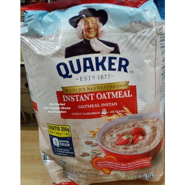 

Quaker Instan OatMeal 1200 gr Oat Meal Instant Makanan Bergizi & Sehat