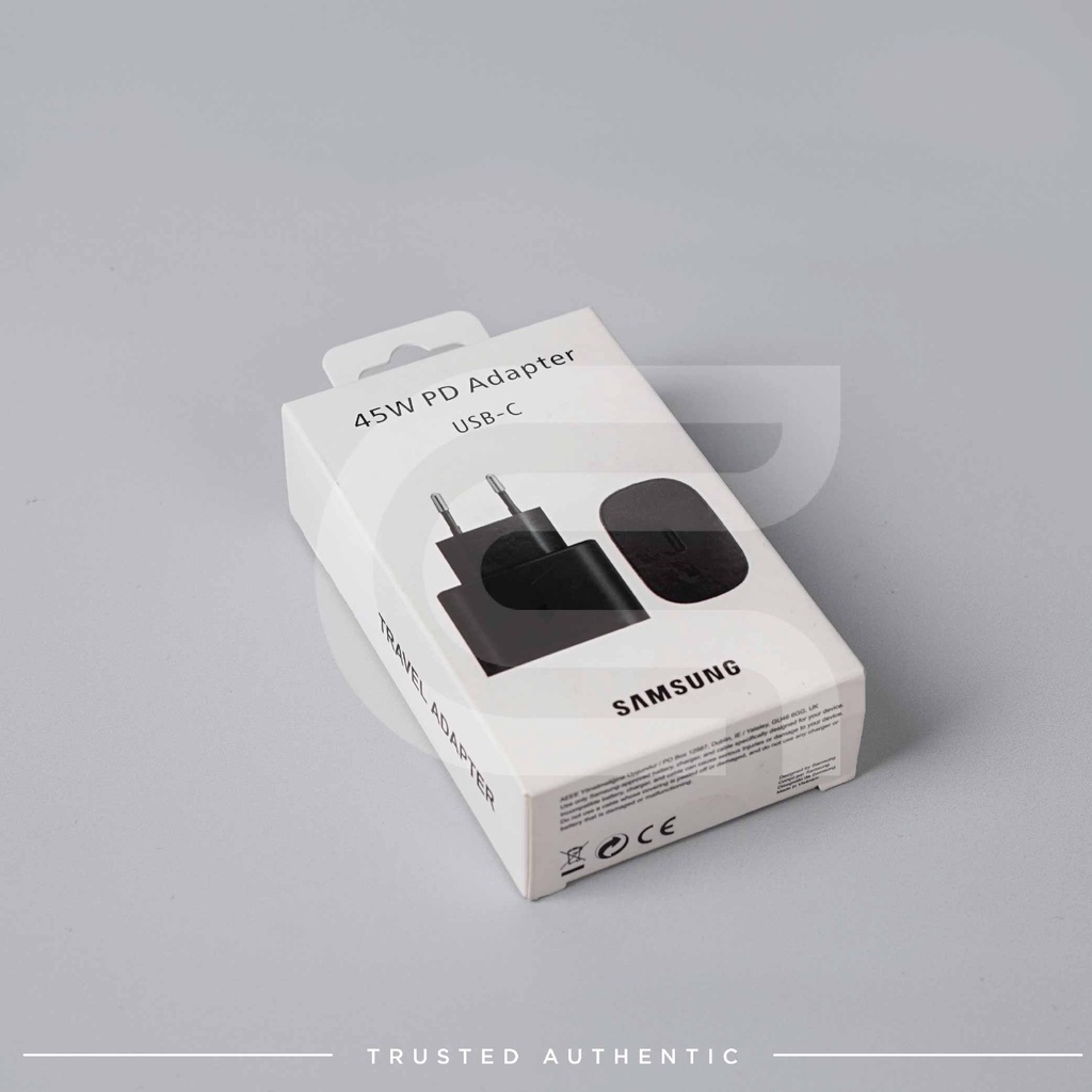 SAMSUNG USB C POWER ADAPTER 45 WATT HITAM ORIGINAL BERGARANSI