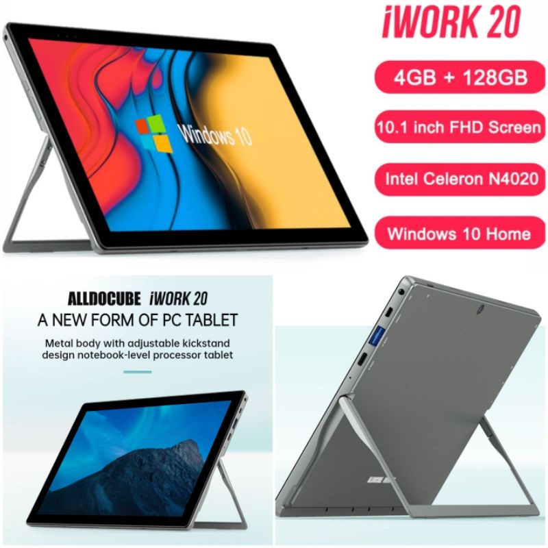 Alldocube iWork20 2 in 1 10.1&quot; 4GB/128GB Tablet PC Windows 10- Tablet