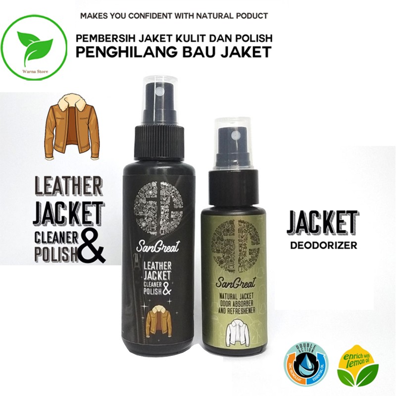 Paket Pembersih dan pengkilap jaket kulit dan penghilang bau jaket pria jaket wanita