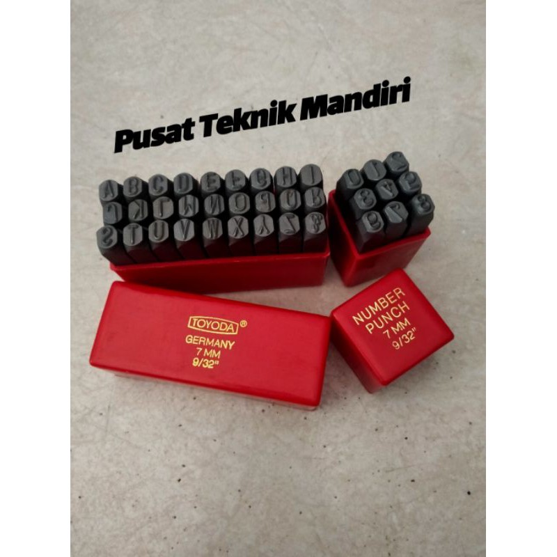 Alat Ketok Angka Dan Huruf Ukuran 7mm / Alat Perbaiki No Mesin/Rangka Kendaraan , TOYODA MADE IN GER