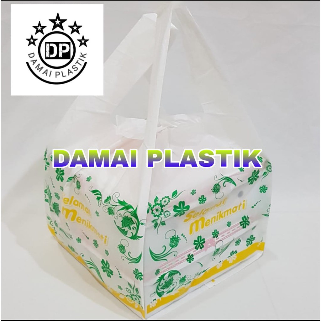 Kantong Kresek Plastik 2 Dus Nasi Makan Kotak Kue 18x18 20x20 22x22 CM