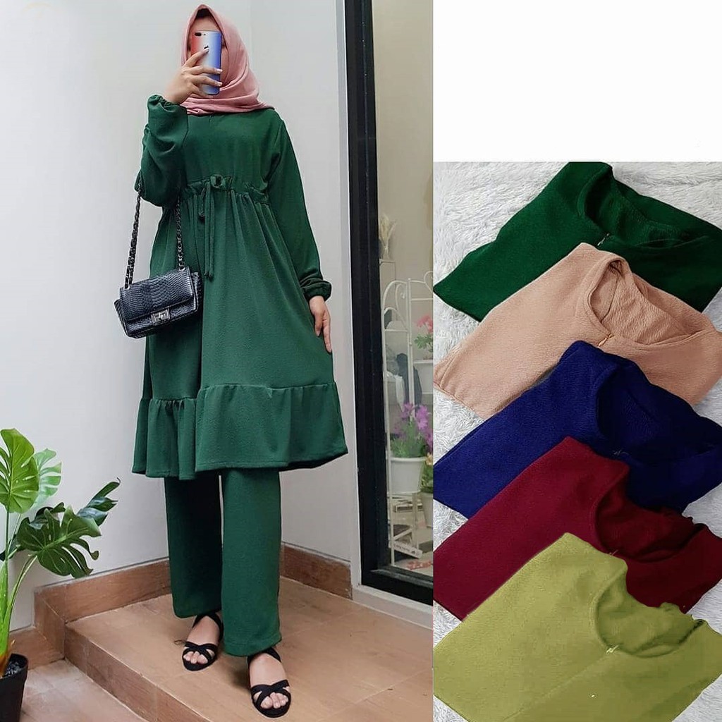 FASHION WANITA SETELAN CELANA ODETTE SET DMR