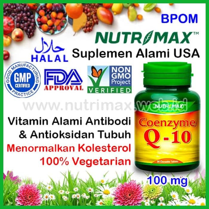 DISKON -  Nutrimax Coenzyme Q-10 100 mg Vitamin Antioksidan Coenzym/CoQ10/Co-Q10