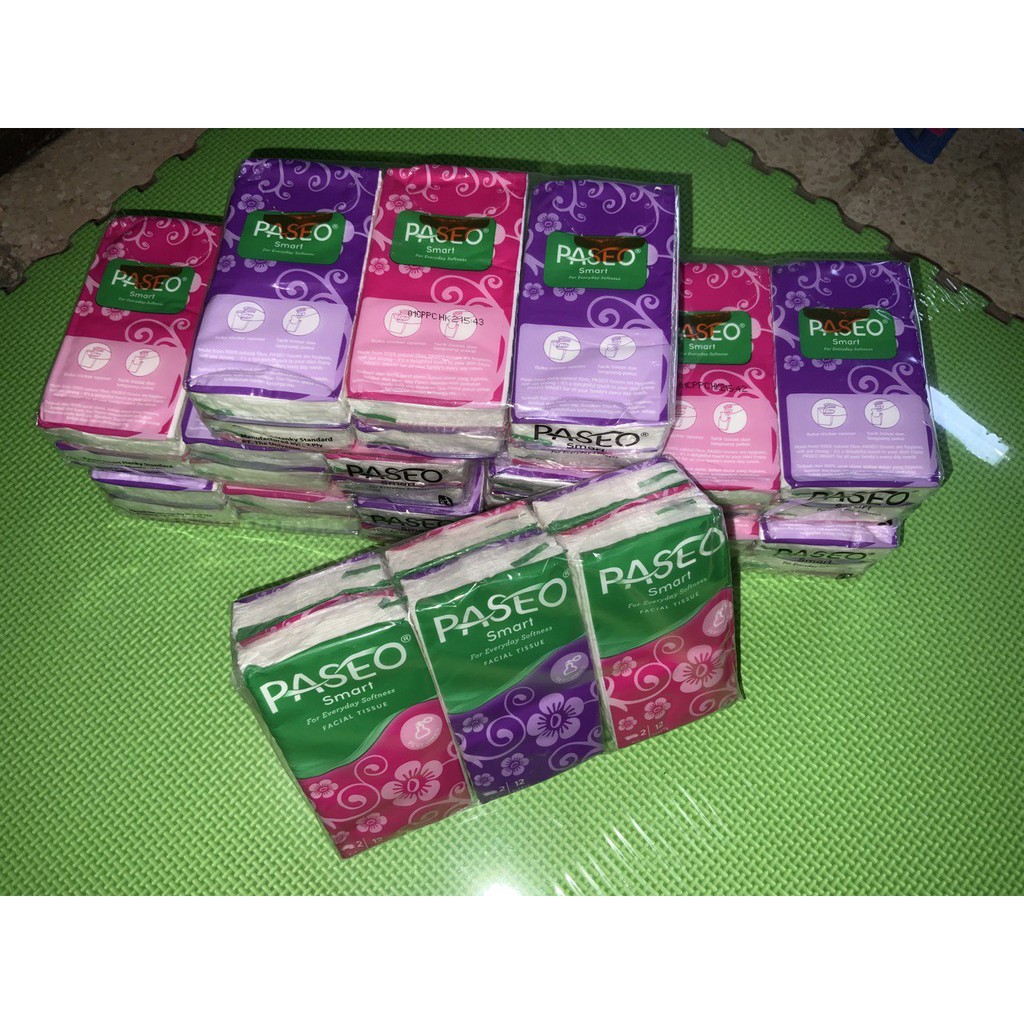 [1 Dus Tisu] Facial Tissue Paseo Kecil Tisu Wajah Isi 6 Packs x 12 Sheets 2 Ply 1 Karton Isi 40 Pack