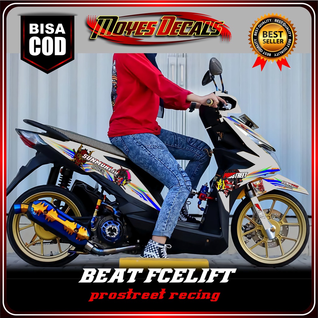 STRIPING STIKER VARIASI BEAT NEW - STREET - STIKER FULL-BODY MOTOR BEAT NEW DEKA STIKER MOTIF PROSTR