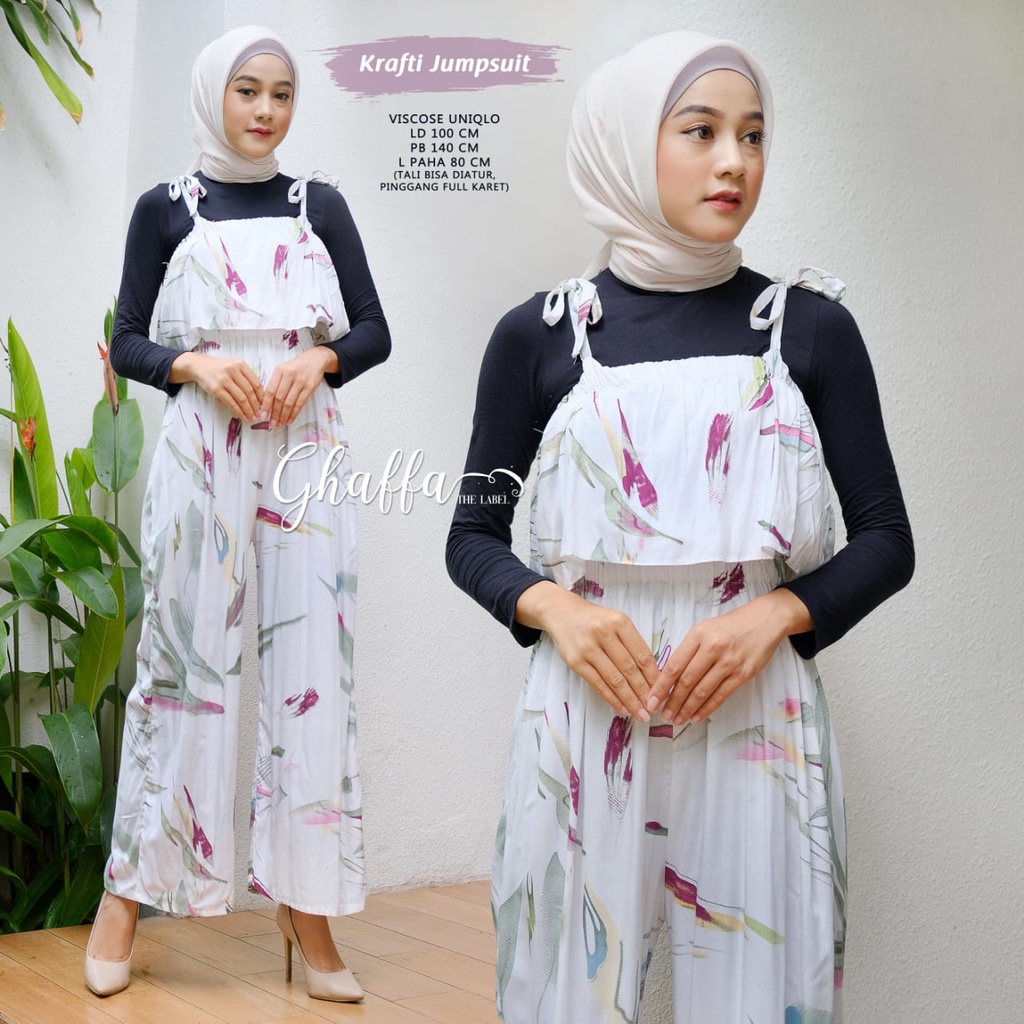 krafti jumpsuit by ghaffa / jumpsuit panjang