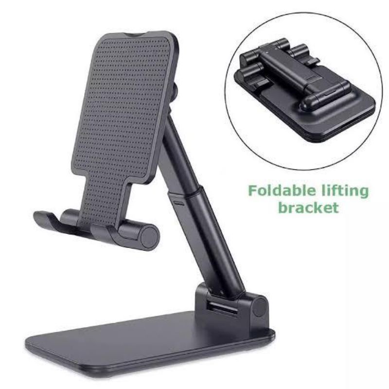 HOLDER HP FOLDING DESKTOP PHONE STAND DUDUKAN HP UNIVERSAL SEMUA HP BAHAN BERAT BAGUS