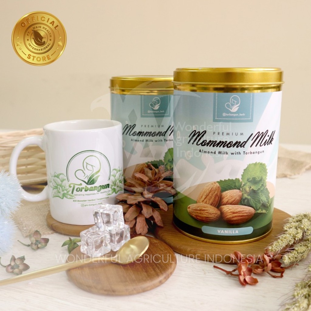 [LIMITED EDITION] Mommond Premium : Pelancar ASI Booster Almond Plus++ Ekstrak Torbangun ASI Booster Almond Torbangun-Vanilla