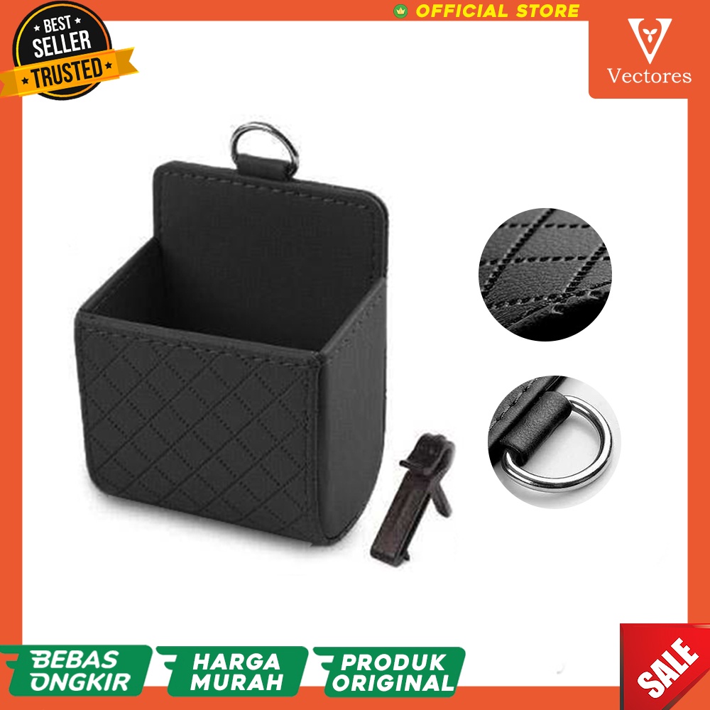 [ASLI] Kantong Organizer Mobil Car Box Pocket Vent Holder Original