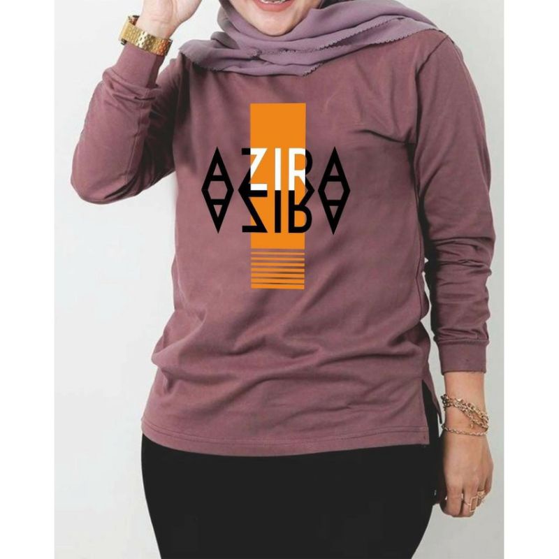 KAOS AZIRA Kaos Wanita Lengan Panjang Size M L XL XXL XXXL Pashion Hijab Terbaru